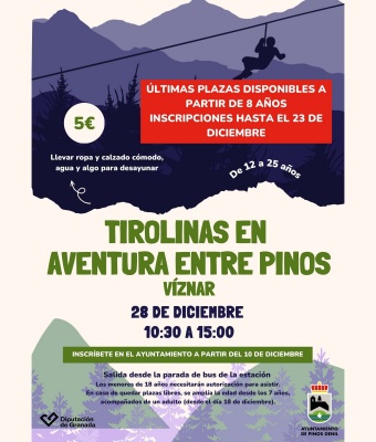 Tirolinas en Aventura entre Pinos en Viznar