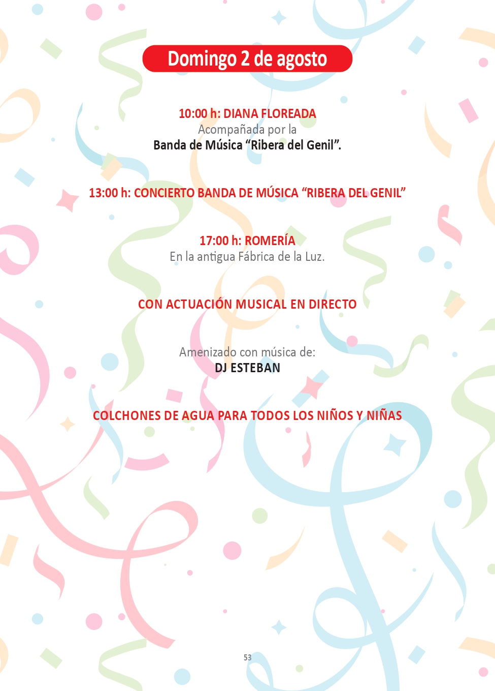 FIESTAS PINOS 2026 DOMINGO 2 AGOSTO