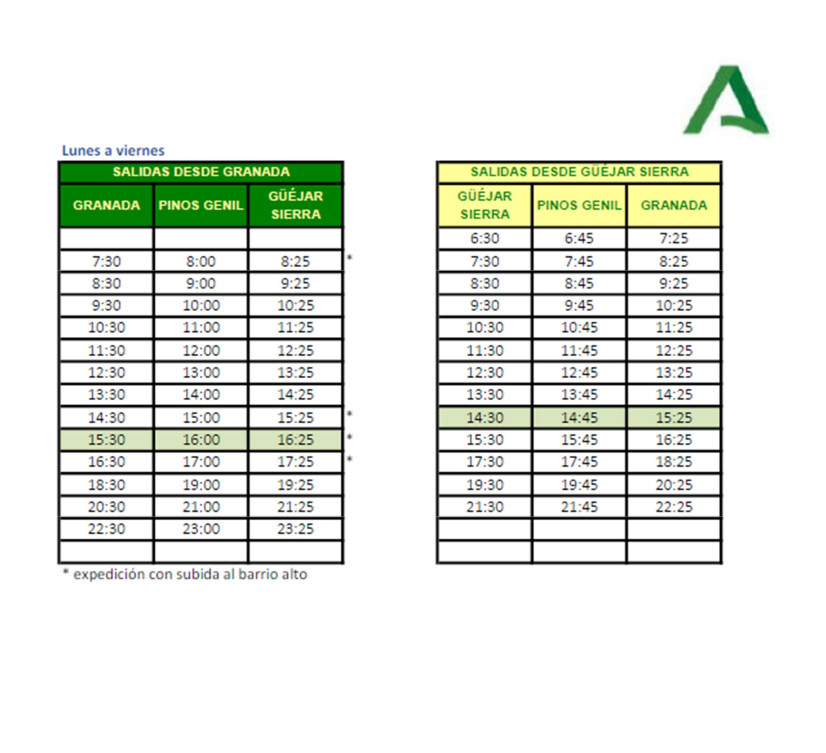 Horarios autobus 3 de agosto Horarios autobus 3 de agosto