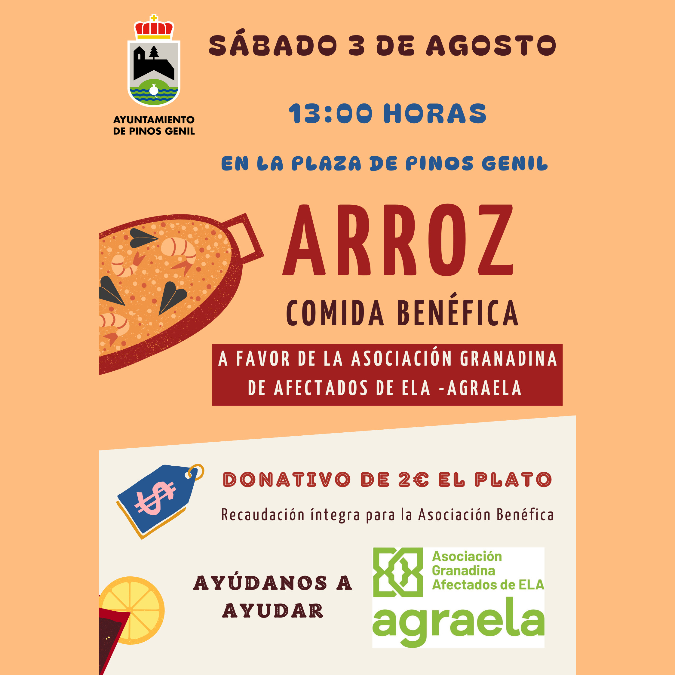 Comida benéfica a favor de la Asociación Granadina de Afectados de ELA