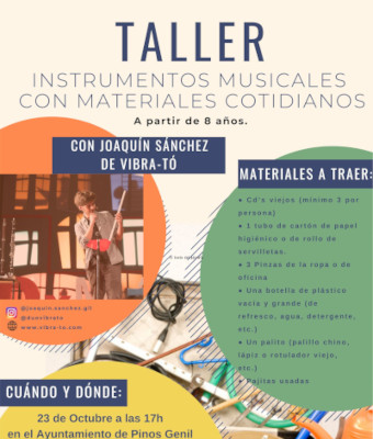 Taller "Instrumentos musicales con materiales cotidianos"