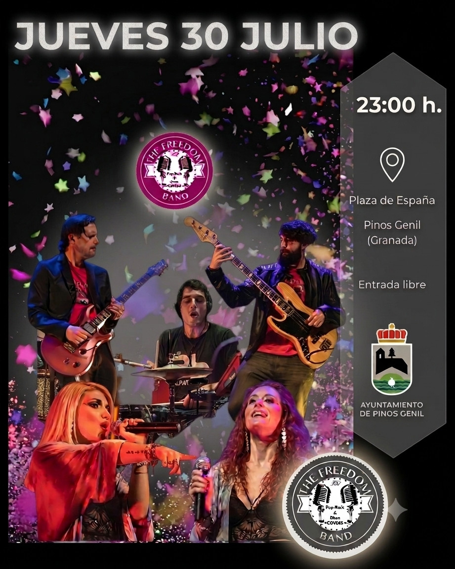 The Freedom Band pondrá la banda sonora a la noche del 30 de julio en Pinos Genil