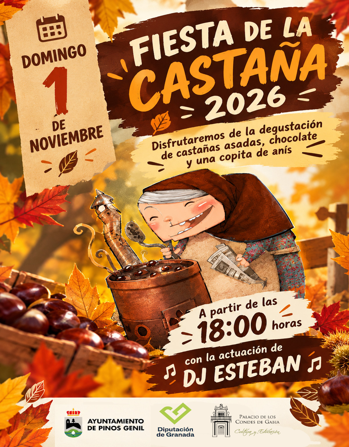 🍂🌰 ¡LLEGA LA FIESTA DE LA CASTAÑA A PINOS GENIL! 🌰🍂
