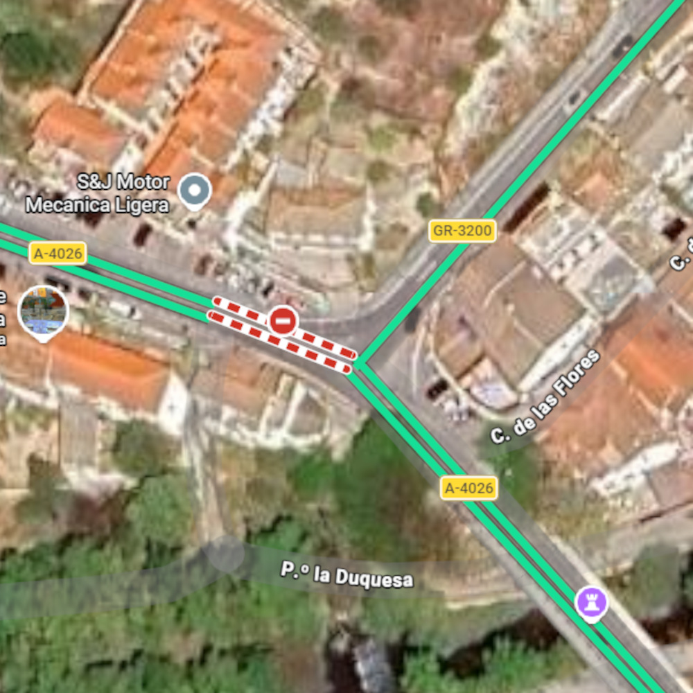 Corte de la A-4026 por desembalse del pantano de Quéntar