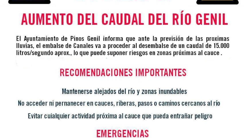 Desembalse Canales 06-02-2026 Desembalse Canales 06-02-2026