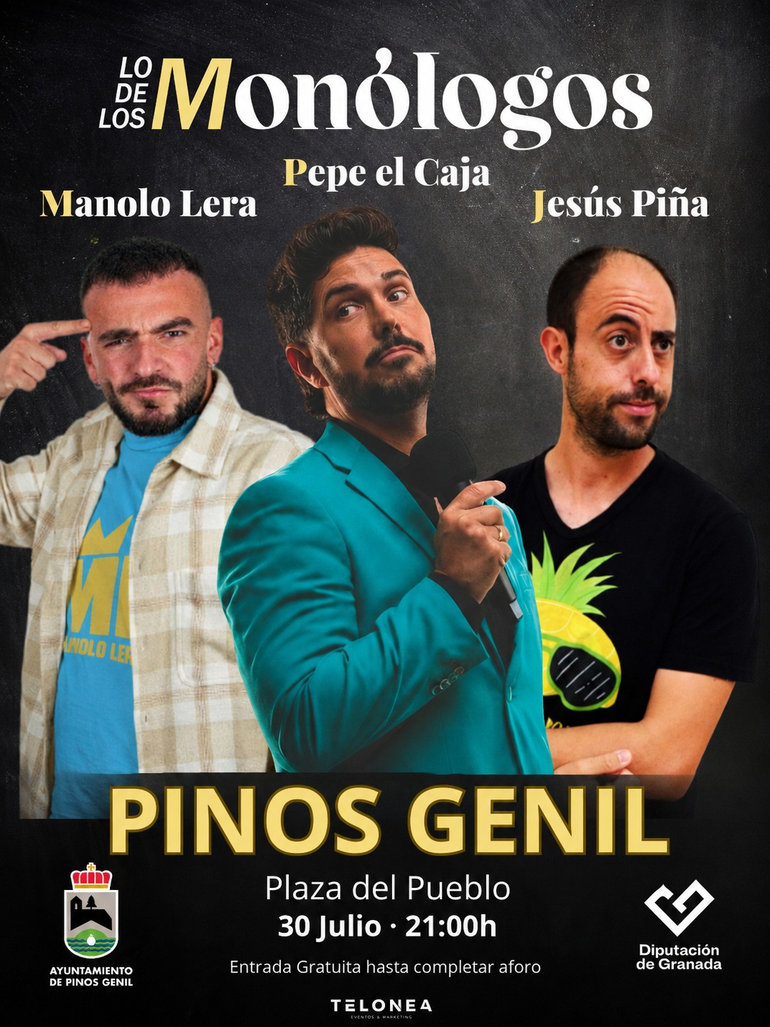 Pinos Genil acoge una gran noche de humor con "Lo de los Monólogos"