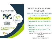 PUNTO DE INFORMACIÓN A LA PERSONA CONSUMIDORA - HORARIO 4.º trimestre de 2026