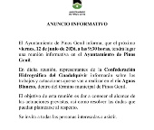 Reunión informativa sobre trabajos en Rio Aguas Blancas