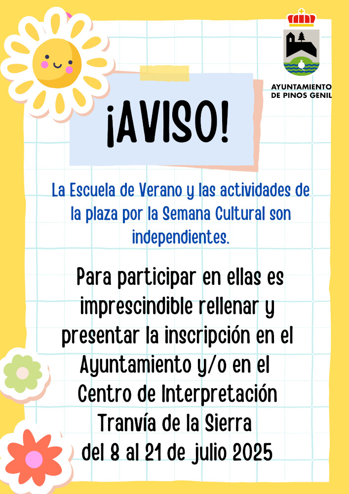 cartel aviso semana Cultural 2025