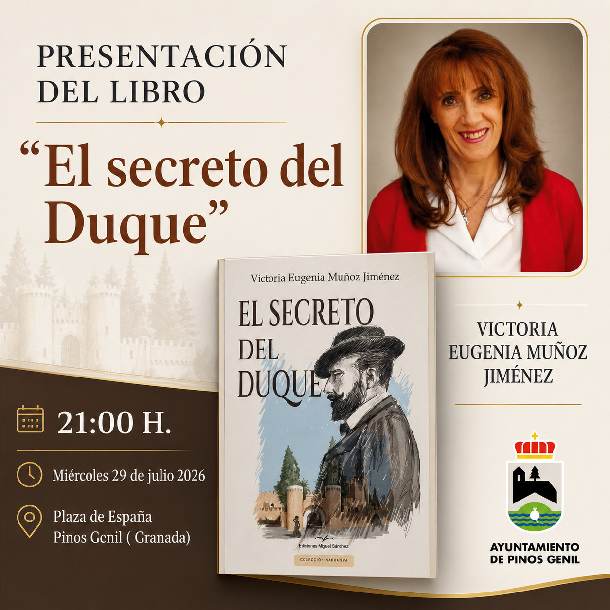Presentación de la novela El secreto del Duque