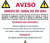 AVISO IMPORTANTE - DESEMBALSE PRESA DE CANALES - EXTREMAR LA PRECAUCIÓN